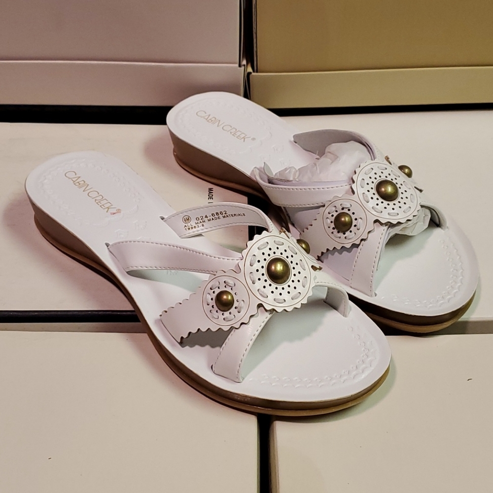 Cabin Creek Mandy Open-Toe Studded Sandals